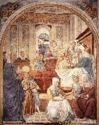 GOZZOLI, Benozzo Birth of Mary sdg oil